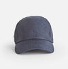 Navy Herringbone Linen Baseball Cap