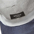 Navy Herringbone Linen Baseball Cap