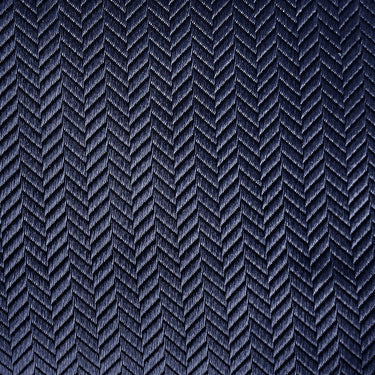 Navy Herringbone Silk Tie