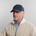 Navy Hopsack Linen Baseball Cap
