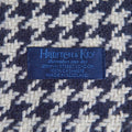 Navy Houndstooth Deluxe 4 - Ply Cashmere Scarf