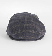 Navy Loden Check Wool & Alpaca Harlem Cap