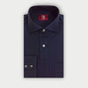 Navy Long Sleeve Cotton Polo Shirt