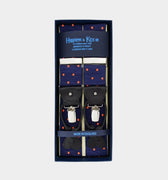 Navy & Orange Spot Silk Barathea Braces