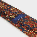 Navy Paisley Motif Printed Silk Tie