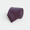 Navy & Pink Woven Spot Silk Tie