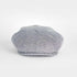Navy Plain Micro Herringbone Cotton & Linen Mix Gatsby Cap