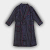 Navy & Red Spot Silk Gown
