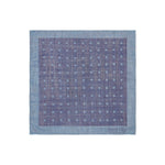Navy Spot Silk & Wool Handkerchief
