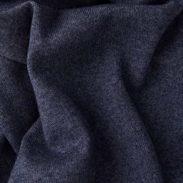 Navy Three Button Silk & Cashmere Sweater