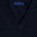Navy, V - Neck, Cashmere Sweater