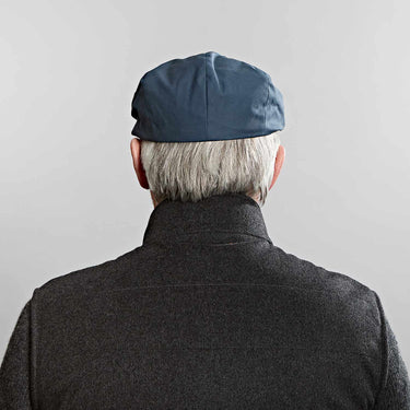 Navy Waxed Cotton Gatsby Cap