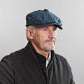 Navy Waxed Cotton Gatsby Cap