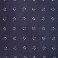 Navy & White Daisy Motif Printed Silk Tie