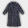 Navy & White Spot Silk Gown