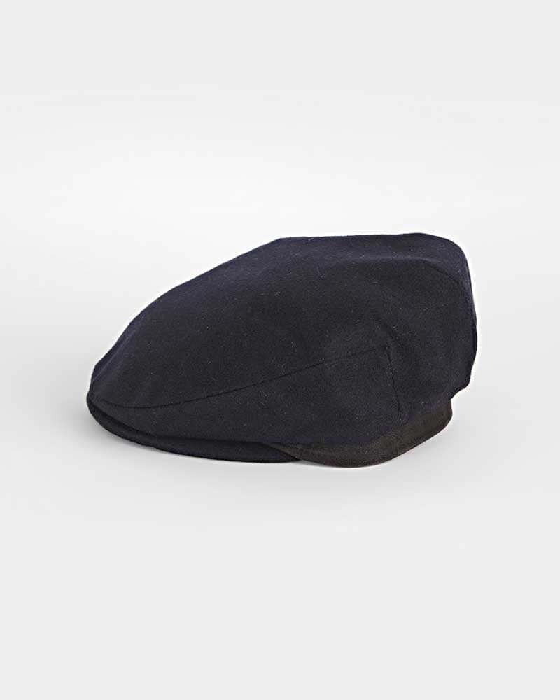 Navy Wool Loden Harlem Cap