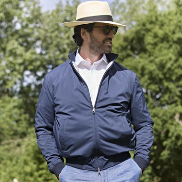 Navy Zip Deck Lightweight Jacket