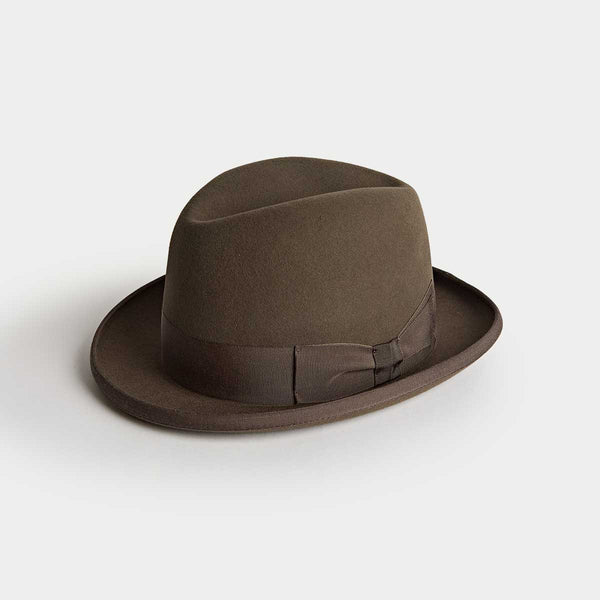 Nogal Brown Soft Homburg | Bates Hatters of London – Hilditch & Key