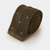Olive Green & White Spot Knitted Silk Tie
