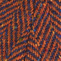 Orange Large Herringbone Donegal Tweed Pure Wool Gatsby Cap