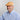 Orange Linen Flat Cap
