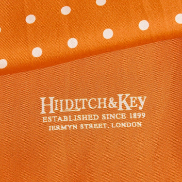 Orange & White Spot Silk Tubular Scarf