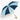 Pale Blue & Navy Golf Umbrella