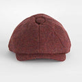 Pheasant & Red Herringbone Wool Made In England Gatsby Cap