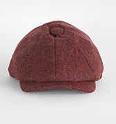 Pheasant & Red Herringbone Wool Made In England Gatsby Cap