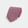 Pink & Blue Small Floral Motif Printed Silk Tie