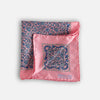 Pink Floral Silk Pocket Square