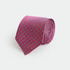 Pink Repeated Floral Woven Silk Tie