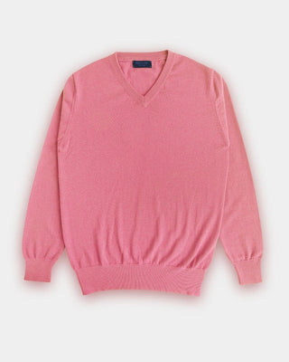 Pink V - Neck Cashmere Sweater