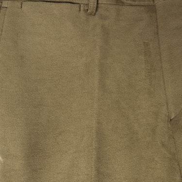 Plain Beige Stretch Cotton Trousers