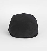 Plain Black 100% Linen Flat Cap