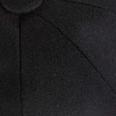 Plain Black Cashmere Made In England Gatsby Cap