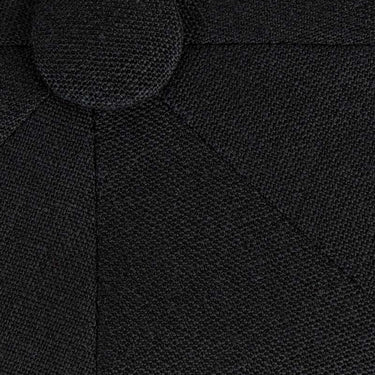 Plain Black Linen Gatsby Cap