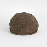 Plain Brown Country Weave Wool Made In England Flat Cap