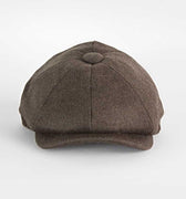 Plain Brown Loden Wool Made In England Gatsby Cap