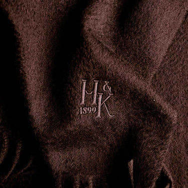 Plain Chocolate Wide Width Pure Cashmere Scarf