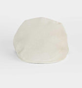 Plain Cream 100% Linen Flat Cap