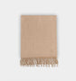 Plain Cream Wide Width Pure Cashmere Scarf