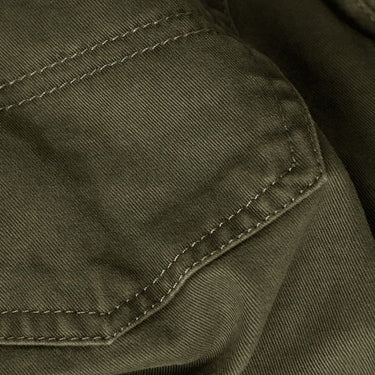Plain Forest Green Cotton Jeans