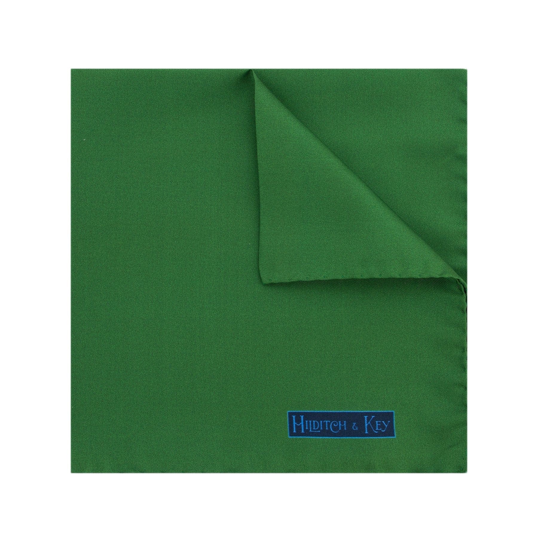 Plain Green Silk Handkerchief
