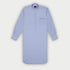 Plain Light Blue End - on - End Cotton Nightshirt with Red Piping
