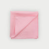 Plain Light Pink Silk Pocket Square with Shoestring Hem