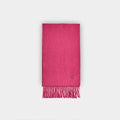 Plain Magenta Narrow Width Pure Cashmere Scarf