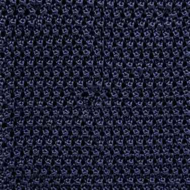 Plain Marine Knitted Silk Tie