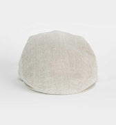 Plain Natural 100% Linen Flat Cap