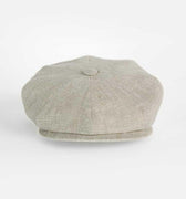 Plain Natural Linen Gatsby Cap